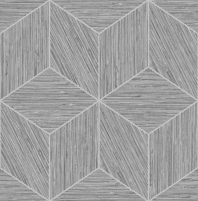 [111730-Sample] Grasscloth Geo Grey (111730) – Muestra