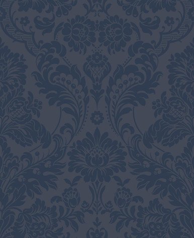 [104563-Sample] Gothic Damask Flock Cobalt (104563) – Muestra