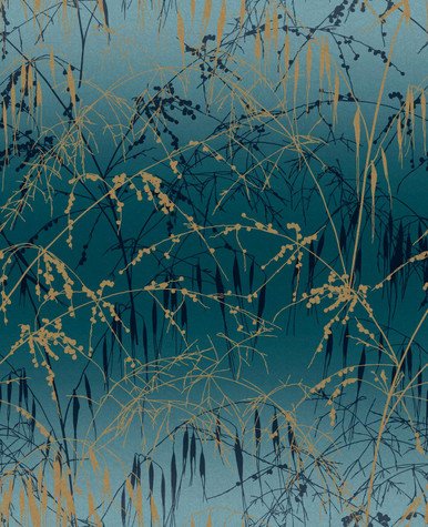 [120391-Sample] Meadow Grass Teal And Soft Gold (120391) – Muestra